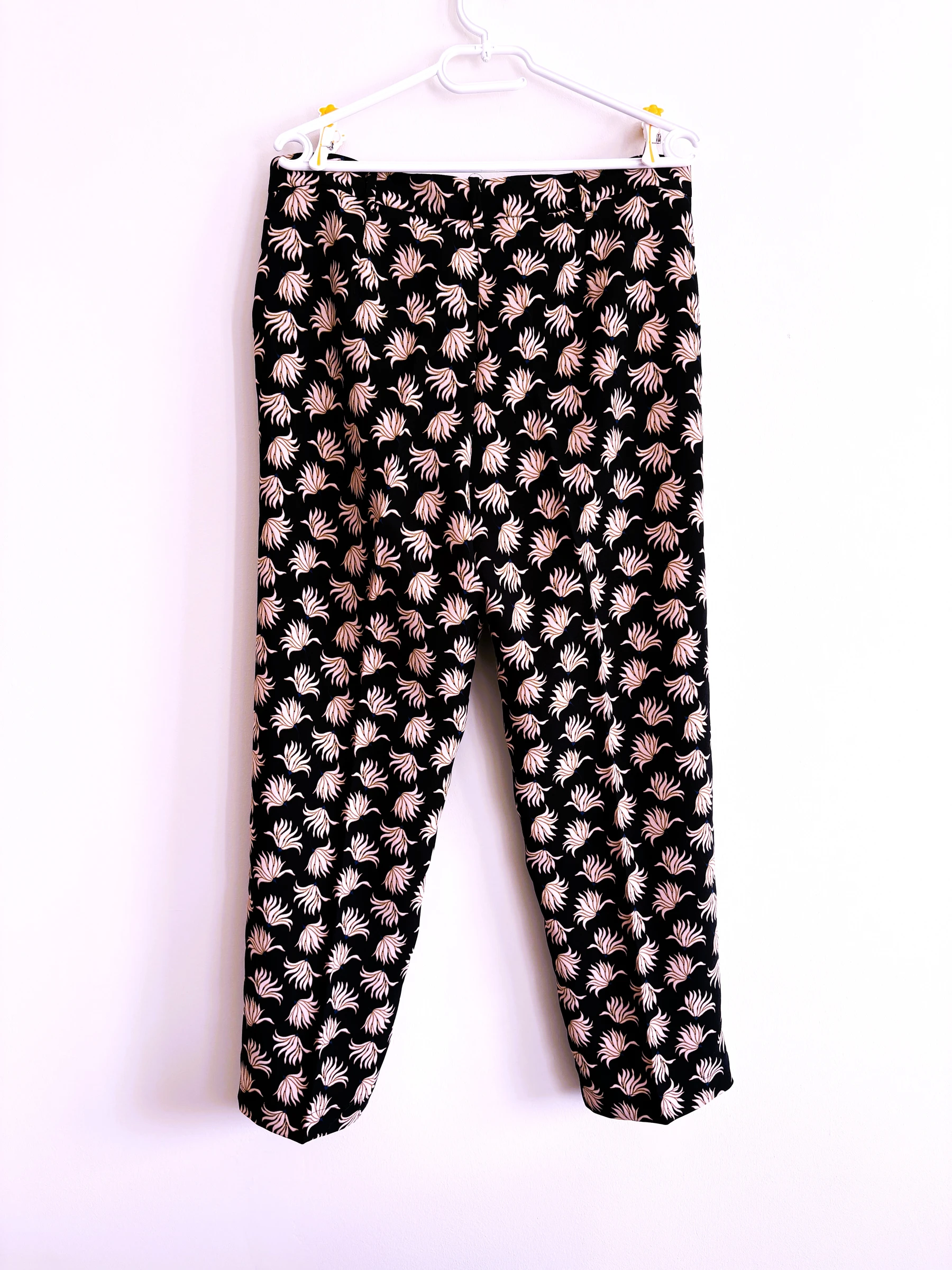 Mango Summer Trousers with Print – Size 40 – Side Pockets – Zipper & Hook Closure – Belt Loop – photo 8